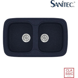 Sanitec Classic 312 Επικαθήμενος Νεροχύτης Γρανίτη Ματ Granite Blue 82x50cm
