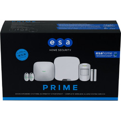 ESA Home Security Prime Ασύρματο Σύστημα Συναγερμού με 1 Ανιχνευτή Κίνησης, 1 Αισθητήρα Πόρτας, 1 Σειρήνα, 2 Τηλεχειριστήρια, Κέντρο (Wi-Fi, Ενσύρματο)