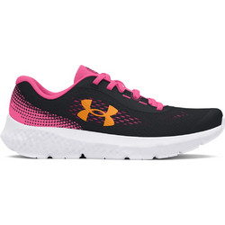 Under Armour Charged Rogue 4 Παιδικά Αθλητικά Παπούτσια για Τρέξιμο Μαύρα Φούξια 3027111-001