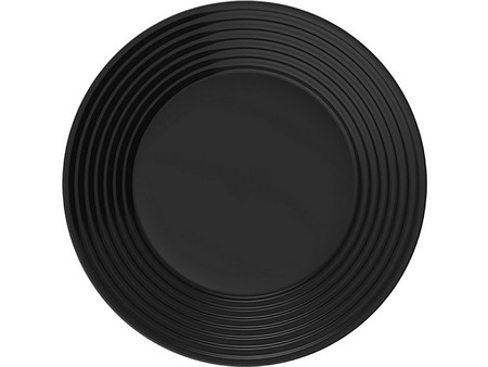 Luminarc Πιάτο Φρούτου Γυάλινο Harena Μαύρο 19cm L7613