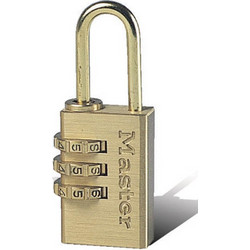 Λουκέτο Masterlock μπρούτζινο 20mm με συνδυασμό 3 ψηφίων - 620EURD
