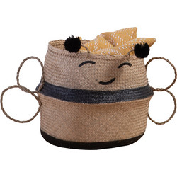 Βρεφικό Καλάθι Θαλασσινό Φύκι Nef-Nef Homeware Seagrass Bee Natural D40x35