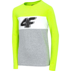 4F Παιδικό T-Shirt Μακρυμάνικο Κίτρινο Γκρι HJZ20-JTSML002-25M