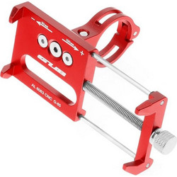 GUB Βάση Στήριξης Ποδηλάτου Aluminum Bike Holder for Mobile Phone 3.5" - 6.2" - Κόκκινο (G85)