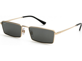 Ray-Ban RB3741 92136V Ανδρικά Γυαλιά Ηλίου Ορθογώνια Μεταλλικά Χρυσά με Μαύρο Polarized Φακό