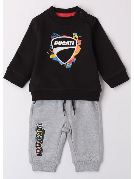 Ducati Σετ με Αθλητική Φόρμα Colourful Logo Tracksuit GA630-00-0658-739019 Μαύρο Αγόρι