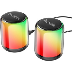 Hoco Wireless BS56 Ηχεία Υπολογιστή 2.0 10W με Bluetooth & RGB Φωτισμό Black