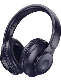 Hoco W45 Enjoy Ενσύρματα & Ασύρματα Bluetooth Ακουστικά Over Ear Navy Μπλε