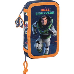 Safta Buzz Lightyear Κασετίνα Γεμάτη με 2 Θήκες Μπλε 412216854