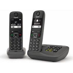 Gigaset AE690A Ασύρματο Τηλέφωνο Σετ Duo με Ανοιχτή Ακρόαση Μαύρο
