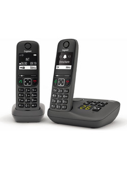 Gigaset AE690A Ασύρματο Τηλέφωνο Σετ Duo με Ανοιχτή Ακρόαση Μαύρο
