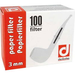DENICOTEA - Χάρτινα Φίλτρα για Πίπα Καπνού 3mm 100τμχ (640000)