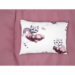 DIM Μαξιλαροθήκη Εμπριμέ Kitten Mauve 561 35X45