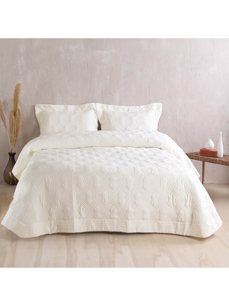 Σετ Κουβερλί 7 Τεμαχίων 235x250 Reina Εκρού Rythmos Home