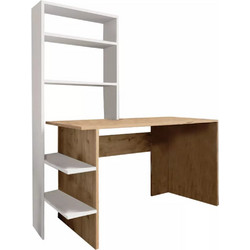 Pakoworld Dropio Γραφείο Ξύλινο με Βιβλιοθήκη 120x55x150cm 197-000205