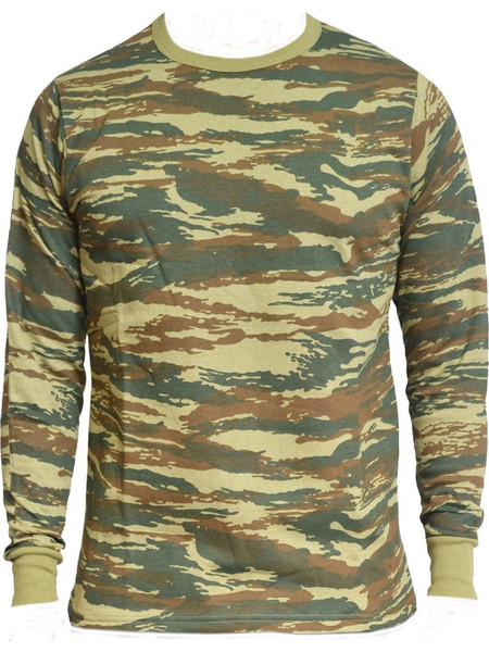 Lido Μακρυμάνικη Fleece Μπλούζα Χακί Παραλλαγής