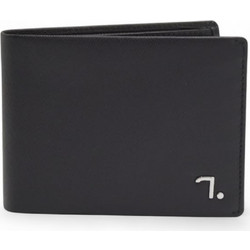 7 Dots Δερμάτινο Πορτοφόλι Πλάγιο Black Saffiano Leather (Saturn-70-001)