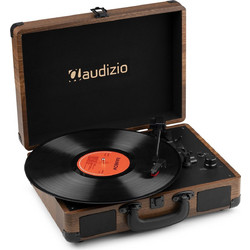 Audizio RP116 Πικάπ Βαλιτσάκι με Ηχεία & Προενίσχυση Bluetooth & USB Wood
