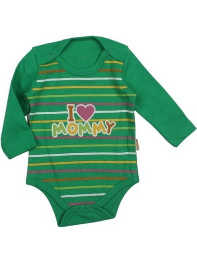 Κορμάκι Βρεφικό I Love Mommy Με Μακρύ Μανίκι G2140 - ΠΡΑΣΙΝΟ