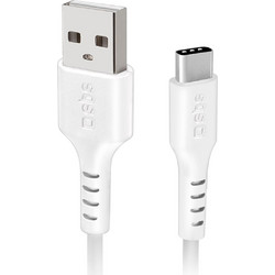 SBS TECABLEMICROC15W USB-A - USB-C Cable 1.5m - White