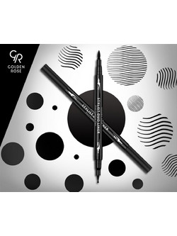 Golden Rose Stylist Duo Liner Black Στυλό Eyeliner