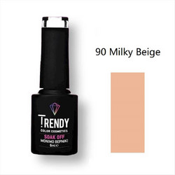 Trendy Soak Off 90 Milky Beige Ημιμόνιμο Βερνίκι Νυχιών 6ml