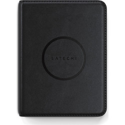 Satechi Vegan-Leather Passport Cover with Find My Tracker - Black