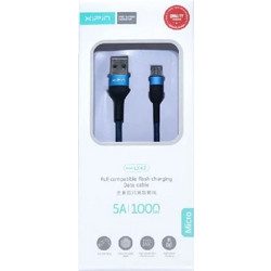 XIPIN LX43 Braided Καλώδιο Regular USB σε Micro USB 1m - Μαύρο