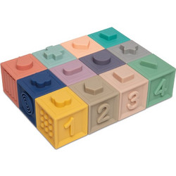 Canpol babies Small Toys μαλακοί κύβοι αισθήσεων 6m+ 12 τμχ