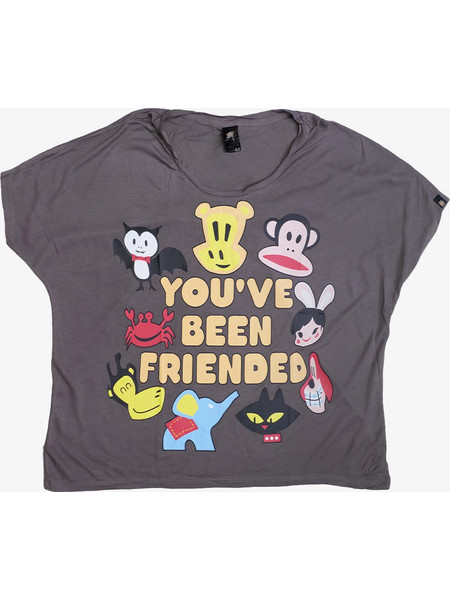 PAUL FRANK Women Friended T-Shirt - GREY - 1020-1040-2005-GREY