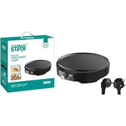 Αντικολλητική Κρεπιέρα 1200W Winning Star Μαύρη