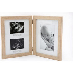 Κορνίζα SCAN/NEWBORNξύλινη διπλή 35x22,5cm