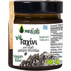 Ταχίνι από ωμό μαύρο σουσάμι bio Medioils 215 ml - Medi oils