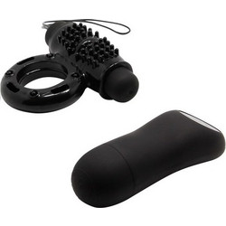 Baile Wireless Remote Controlled Power Cock Ring Ελαστικό Δαχτυλίδι Πέους Σιλικόνης με Δόνηση 2.8cm Μαύρο