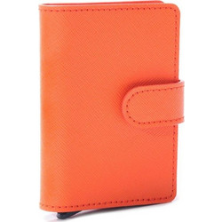 LEANSCHI Tech-Wallet in orange leather