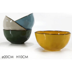 Μπόλ Σαλατιέρας Πήλινο 20x10cm General Trade - Γκρί