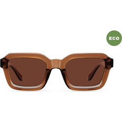 Meller Nayah Red Brown Kakao Γυναικεία Γυαλιά Ηλίου Τετράγωνα Κοκάλινα Καφέ με Καφέ Polarized Φακό