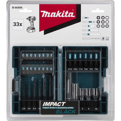 Makita B-66896 Impact Black 33 DELE Σετ 33 Τρυπάνια με Κυλινδρικό Στέλεχος