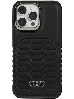Audi Synthetic Leather case with MagSafe for iPhone 15 Pro Max - black
