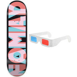 Nomad Skateboards Cinema 3D Skate Deck White 8.25