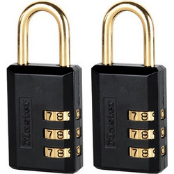 MASTER LOCK 646Τ ΣΕΤ 2 ΛΟΥΚΕΤΟ ΑΠΟΣΚΕΥΩΝ 20 mm ΜΑΥΡΟ ΜΕΤΑΒΛ