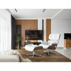 Schuller Πολυθρόνα με Υποπόδιο Λευκή Eames 448394