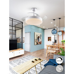Schuller Vento 168304D Ανεμιστήρας Οροφής 50cm 38W με Φως & Τηλεχειριστήριο Λευκός