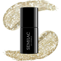 Semilac UV Hybrid 260 Platinum Light Gold Glitter Ημιμόνιμο Βερνίκι Νυχιών 7ml