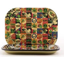 Euphoria Rolling Tray Groovy with Magnetic Cover - Small