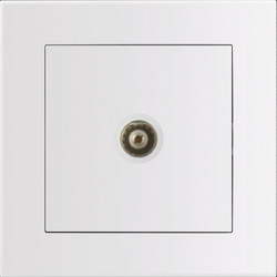 Entac Arnold Recessed wall TV socket End type White