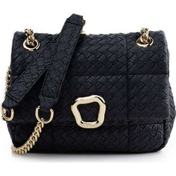 Vince Camuto Bologna Textured Γυναικεία Τσάντα Χιαστί Μαύρη 20x8x17cm 946VNC1115