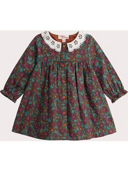 Βρεφικό Φόρεμα για Κορίτσια Brown Floral ΚΑΦΕ