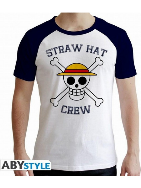 One Piece Μπλούζα Skull Ανδρική Λευκή & Μπλε Premium XL (ABYTEX443_XL)