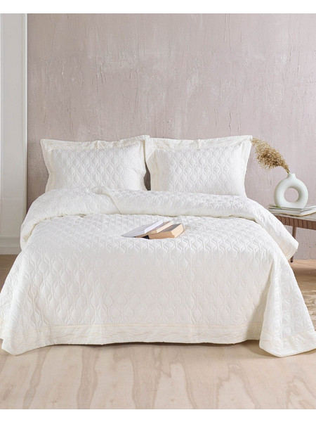 Νυφικά Υπέρδιπλα Σετ Wedding Collection Erynn Ecru Microsatin Rythmos 7Τεμ